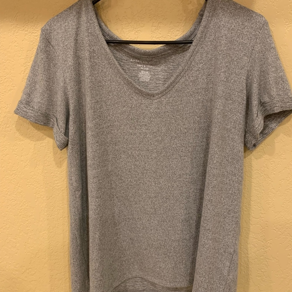 Light Gray Soft American Eagle Tee
